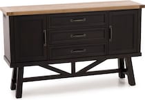 intc rustic wheat & raven buffet server sideboard   