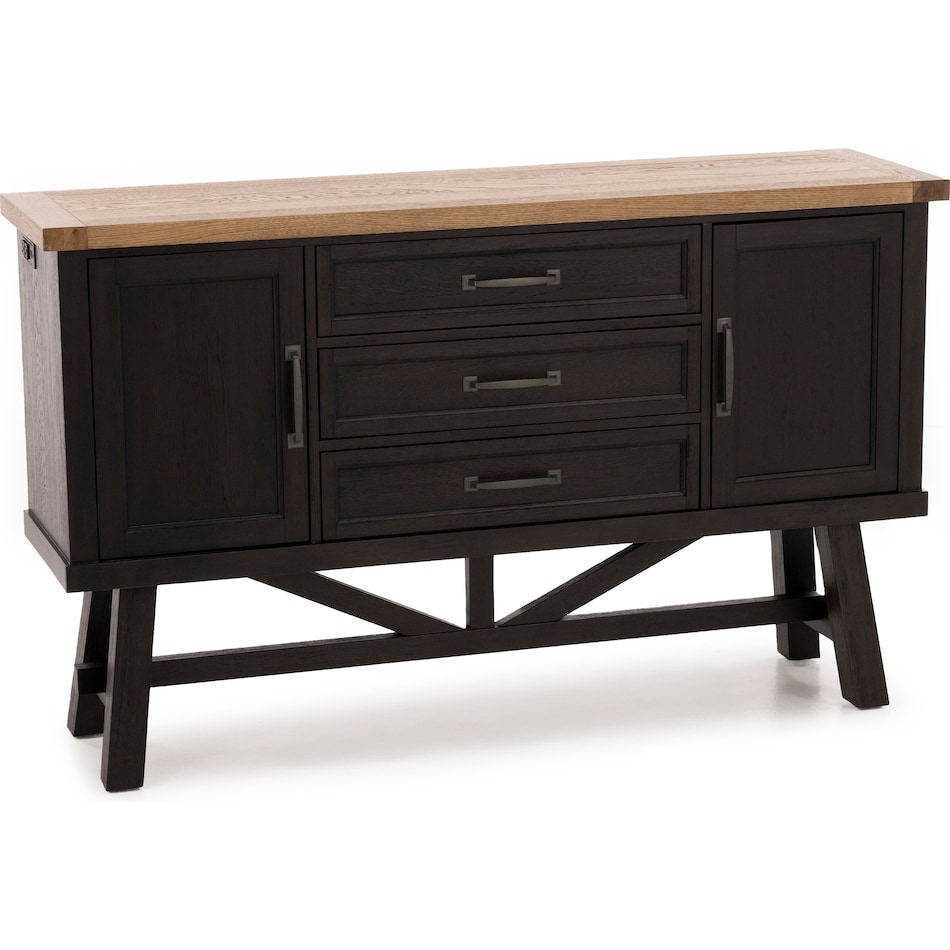 intc rustic wheat & raven buffet server sideboard   