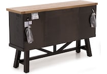 intc rustic wheat & raven buffet server sideboard   