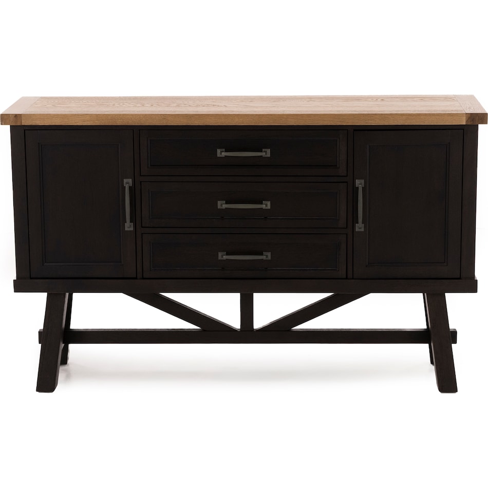 intc rustic wheat & raven buffet server sideboard   