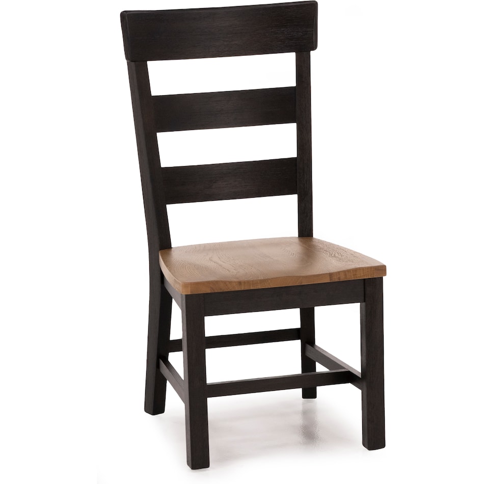 intc rustic wheat and raven inch standard seat height side chair   