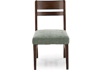 intc saddle   green inch standard seat height side chair   