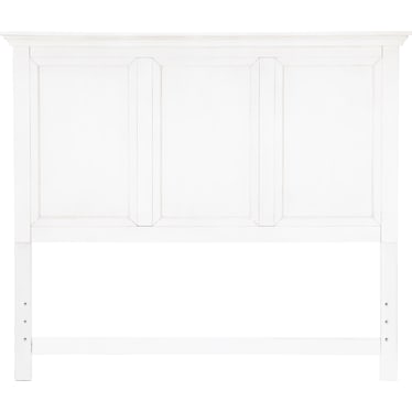 San Mateo Panel Headboard In White / - King