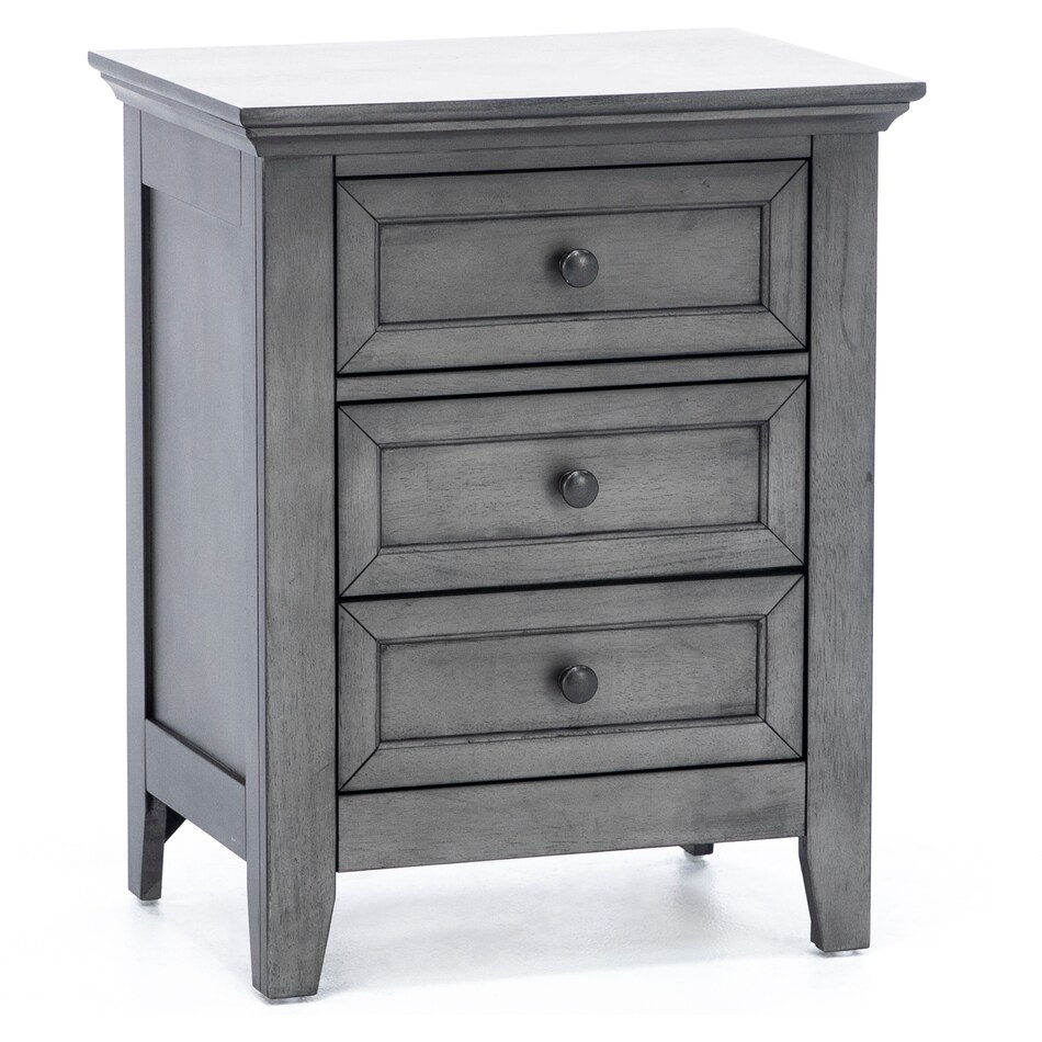 intercon inc grey three drawer   