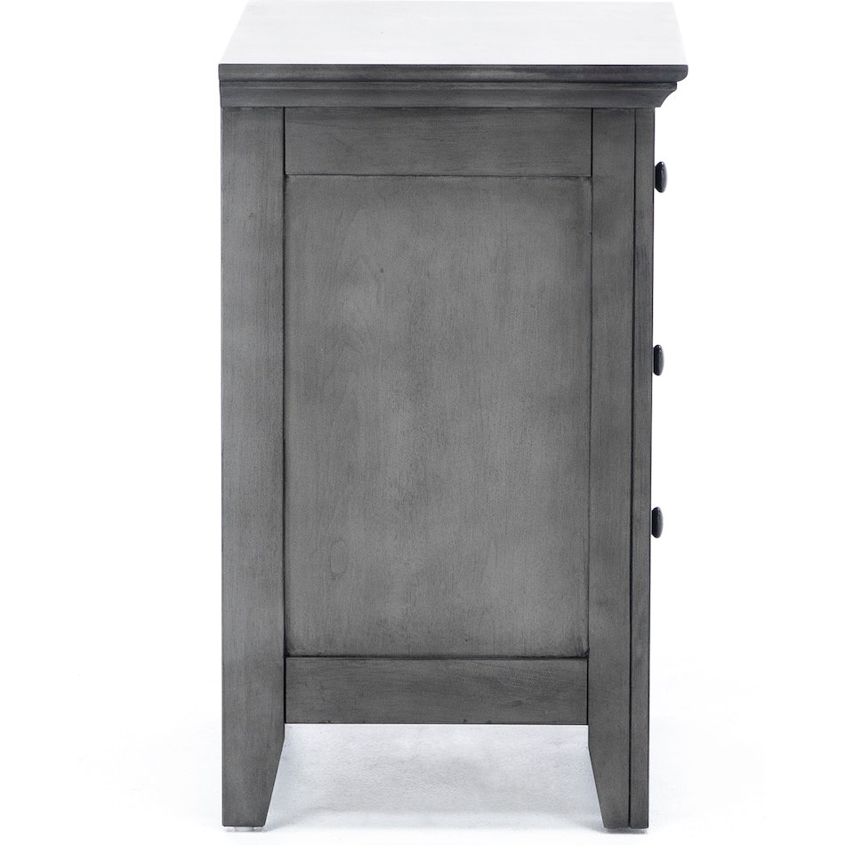 intercon inc grey three drawer   