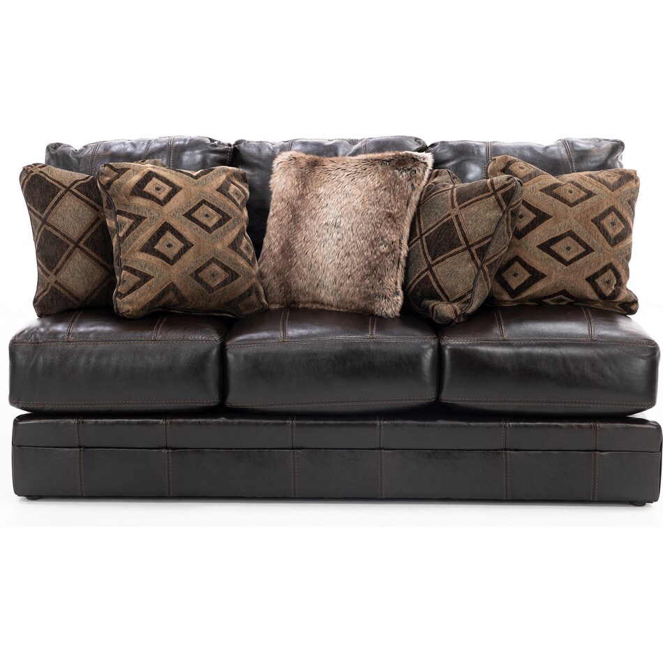 jack brown armless sofa   