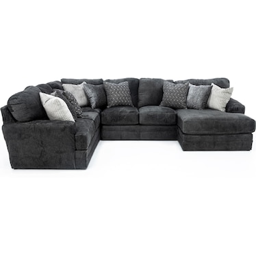 Snuggler 3-Pc. Sectional with Armless Loveseat