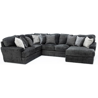 Snuggler 3-Pc. Sectional with Armless Loveseat