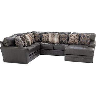 Camden 3-Pc. Leather Sectional with Chaise