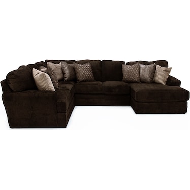 Snuggler 3-Pc. Sectional with Armless Loveseat