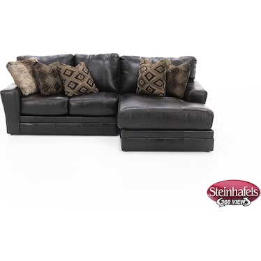 Camden 2-Pc. Leather Sectional with Right Arm Facing Chaise in Chocolate