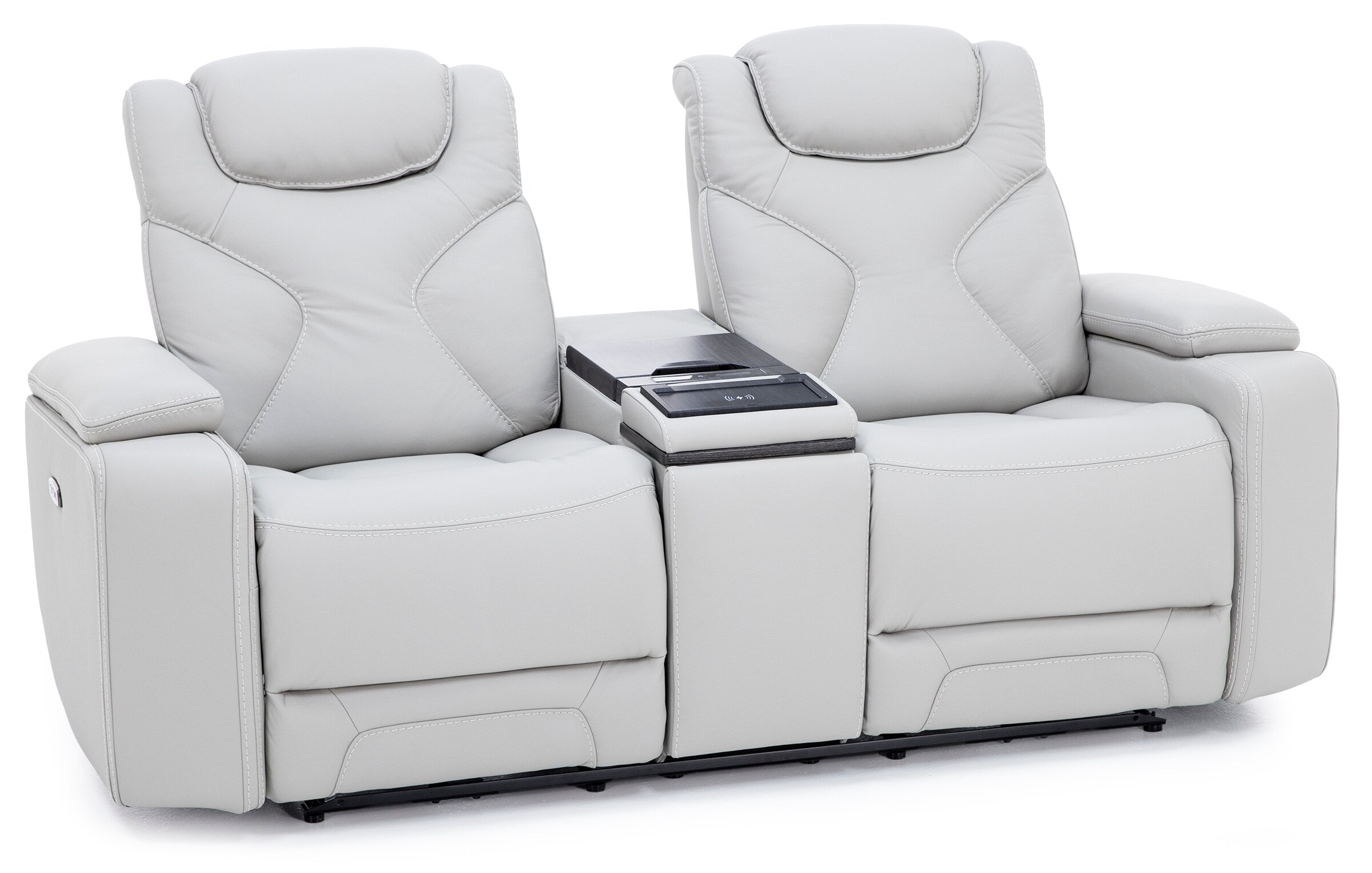 Jet Set Leather Power Headrest Zero Gravity Reclining Loveseat