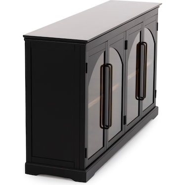 Essential Archuletta Black 4 Door Cabinet