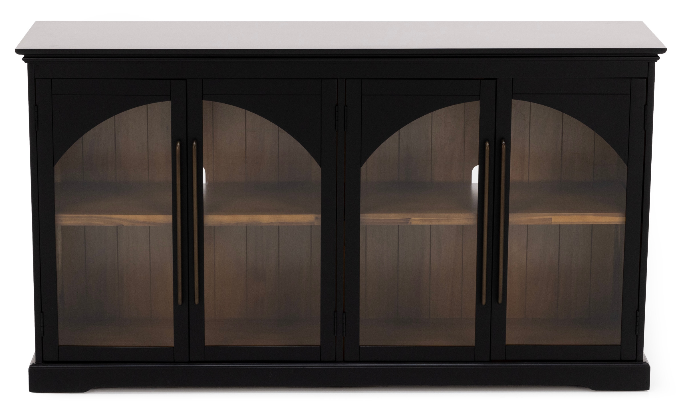 Essential Archuletta Black 4 Door Cabinet | Steinhafels