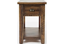 jfra brown chairside table   