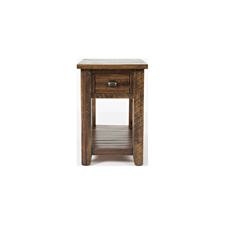 jfra brown chairside table   