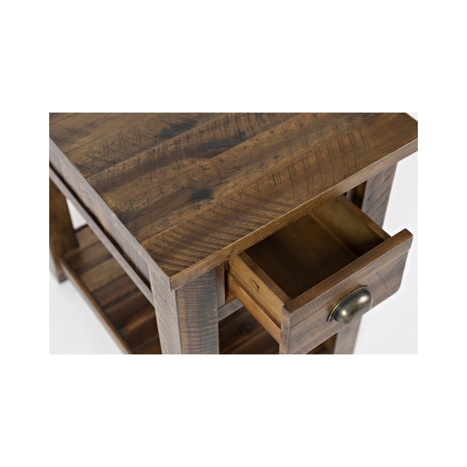 jfra brown chairside table   