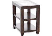 jfra brown chairside table ess  