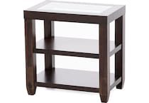 jfra brown chairside table ess  