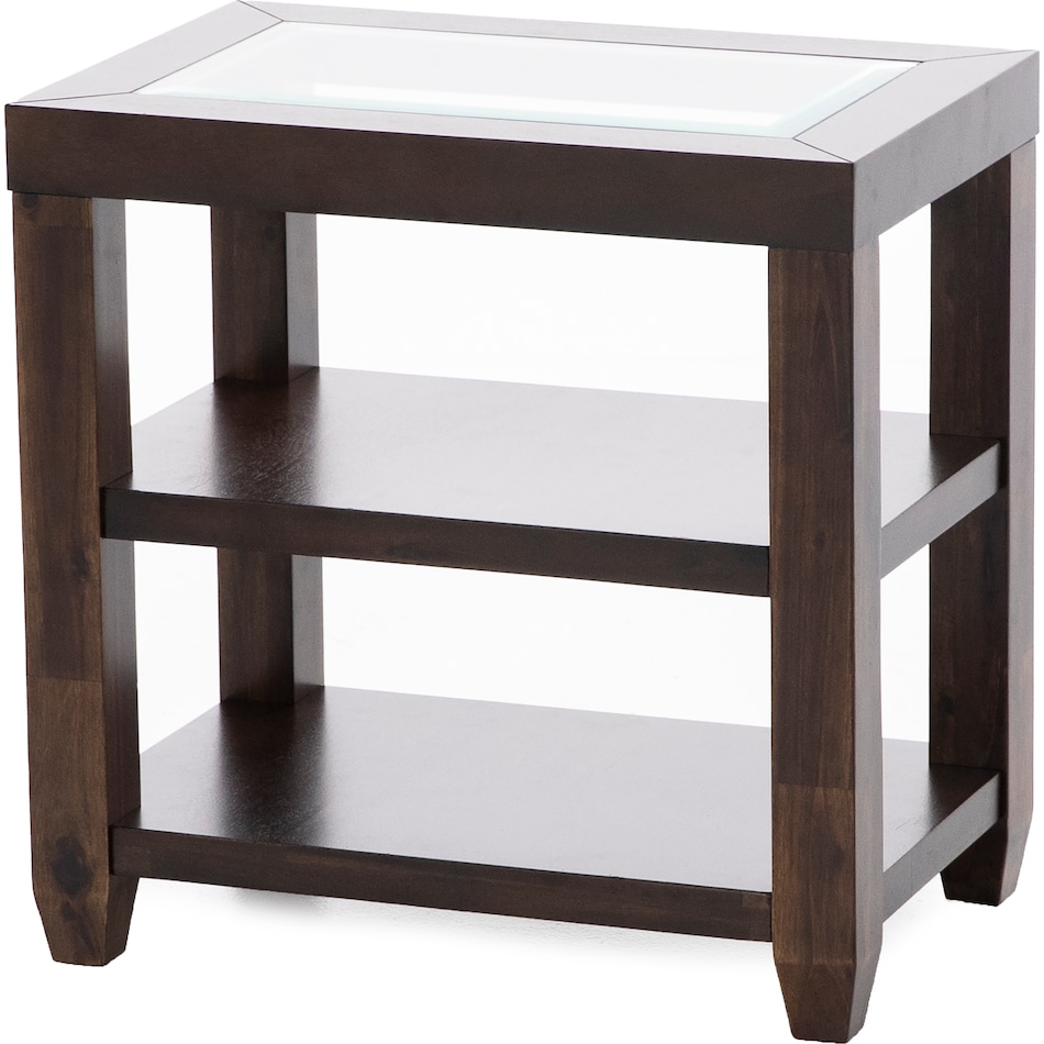jfra brown chairside table ess  