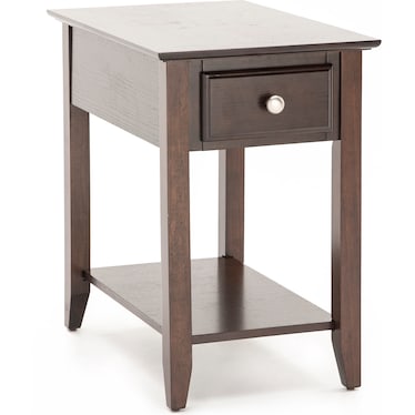 Espresso Chairside Table