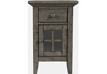 jfra grey chairside table   