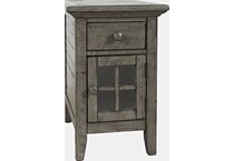 jfra grey chairside table   