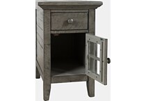 jfra grey chairside table   