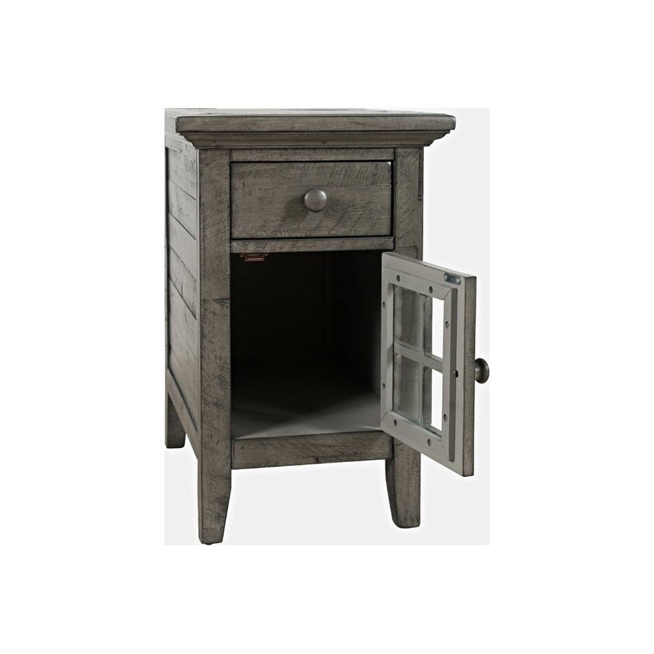 jfra grey chairside table   