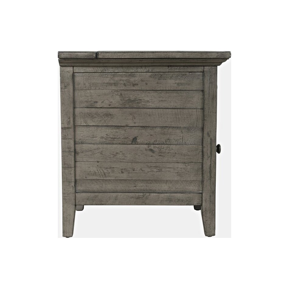 jfra grey chairside table   