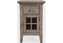 jfra grey chairside table   