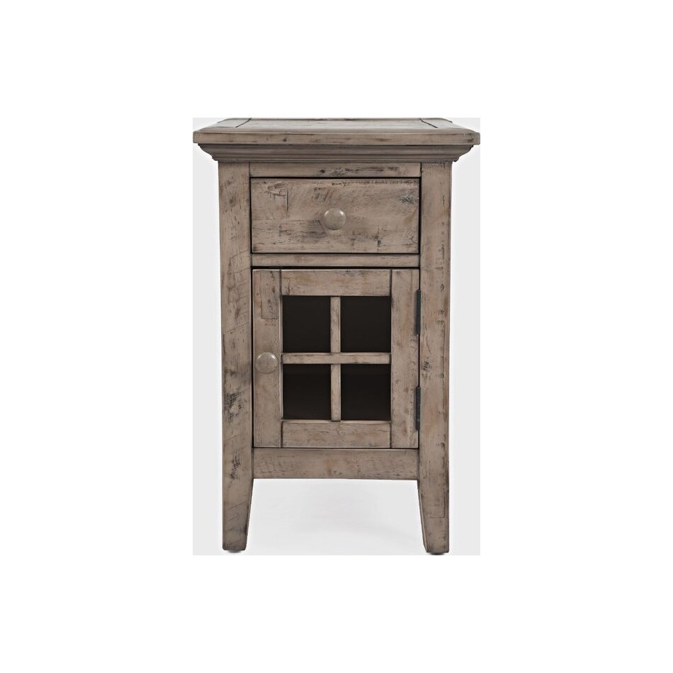 jfra grey chairside table   