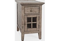 jfra grey chairside table   