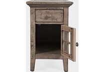 jfra grey chairside table   