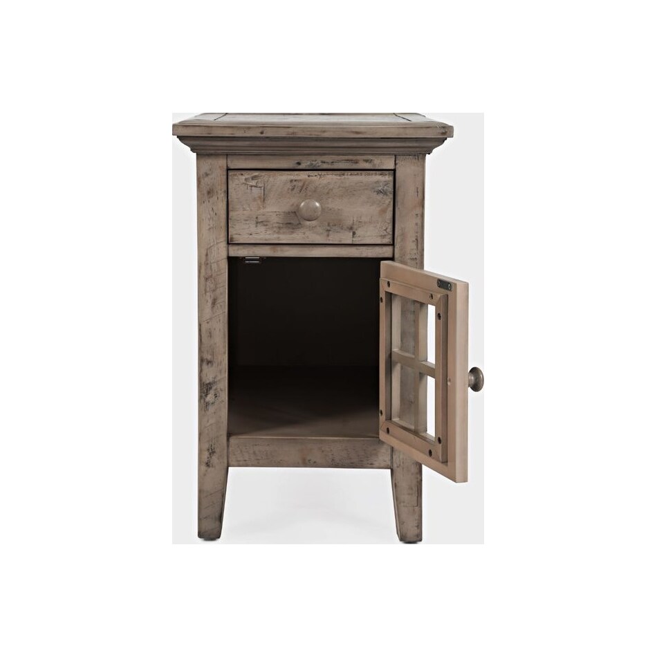 jfra grey chairside table   