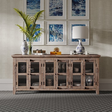Rustic Shores 6 Door Low Cabinet