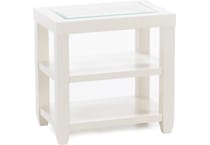 jfra white chairside table ess  