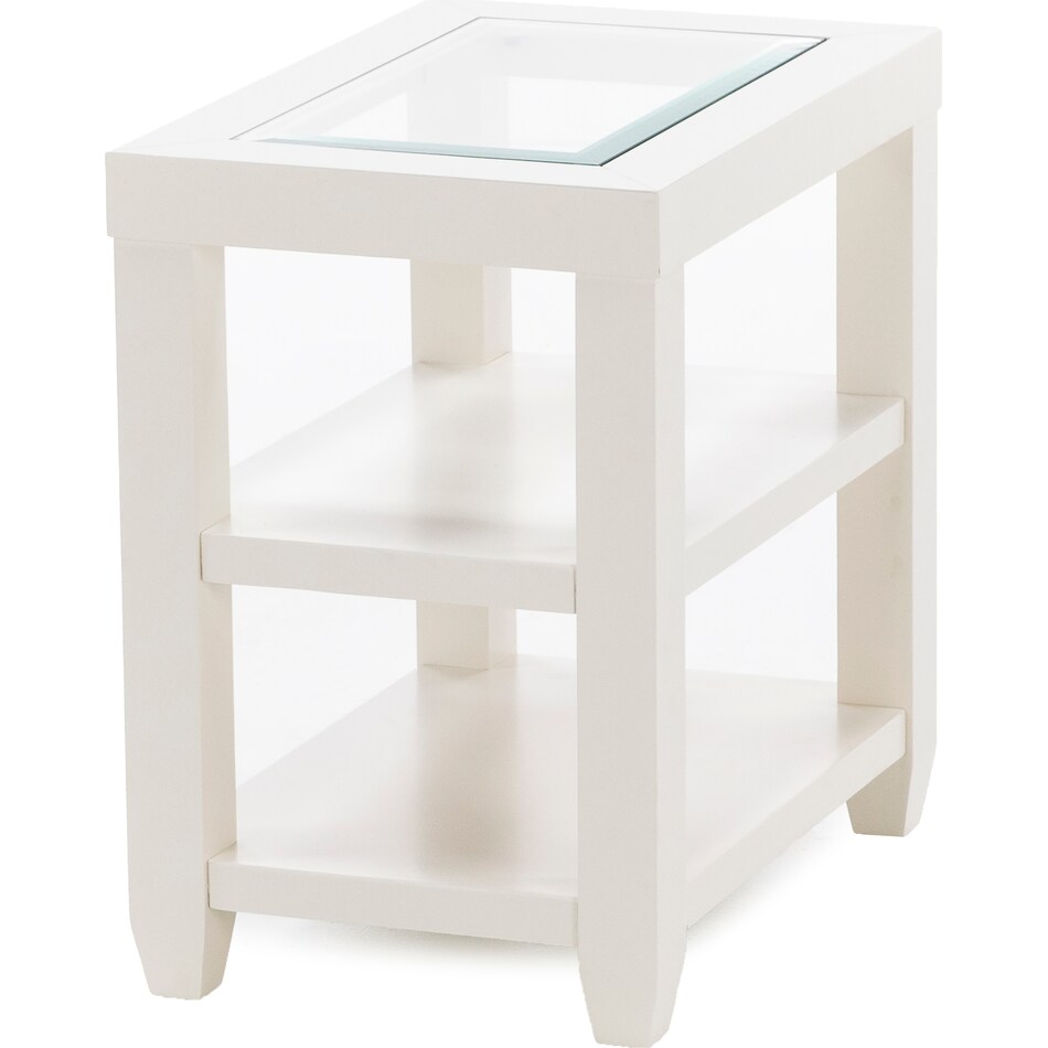 jfra white chairside table ess  