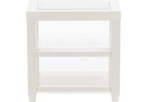 jfra white chairside table ess  