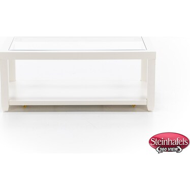 Essentials White Rectangle Cocktail Table