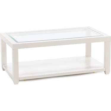 Essentials White Rectangle Cocktail Table