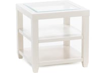 jfra white end table ess  