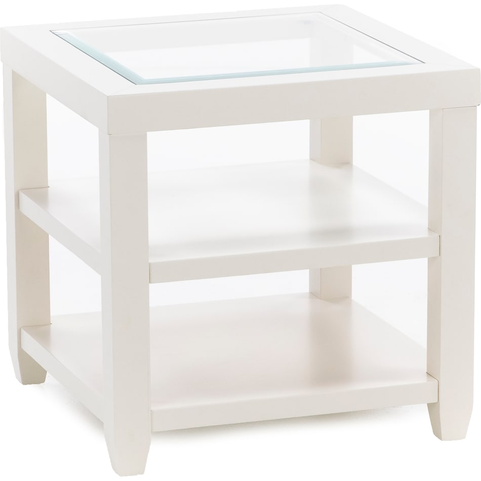 jfra white end table ess  