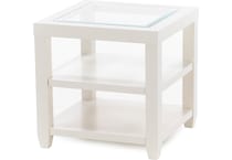jfra white end table ess  
