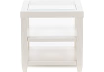 jfra white end table ess  