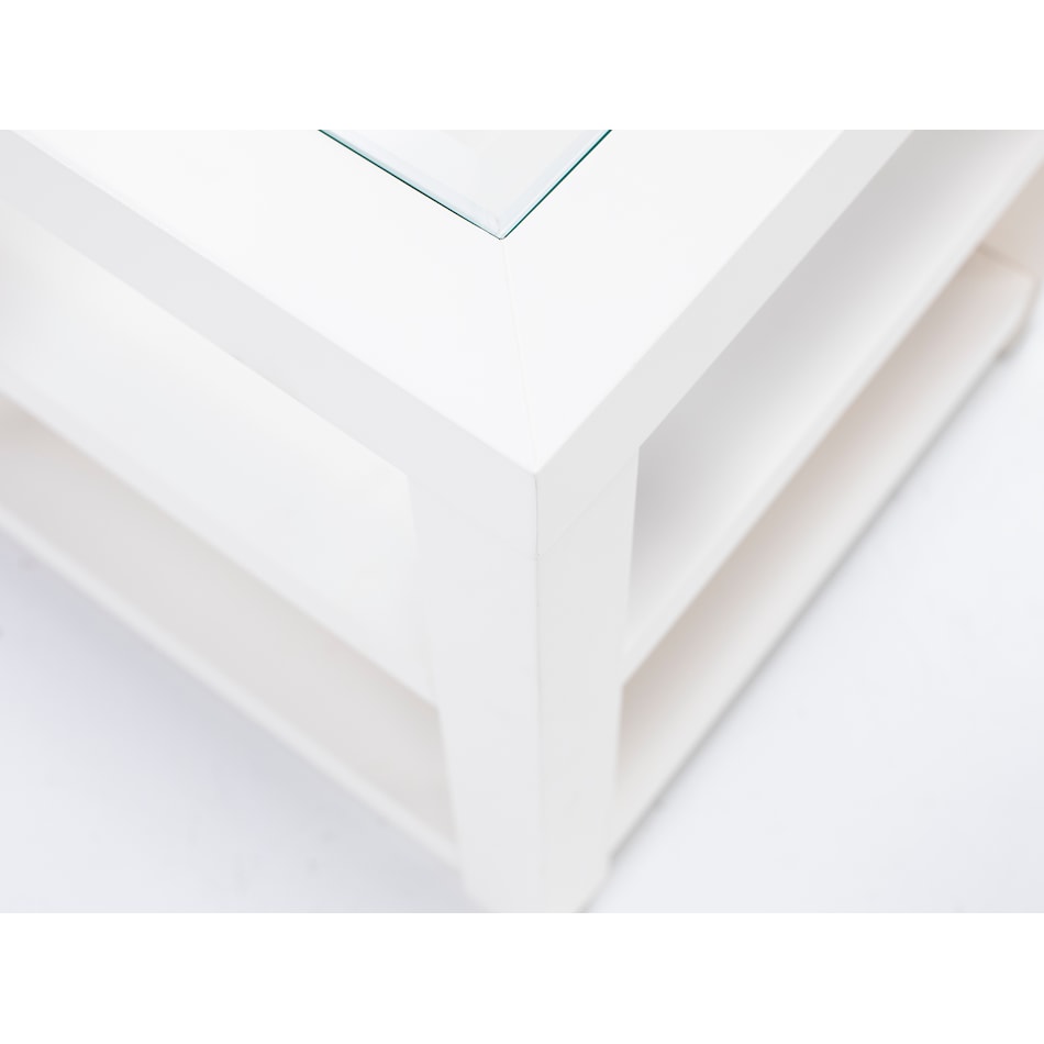 jfra white end table ess  