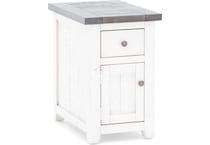 jfra white end table   