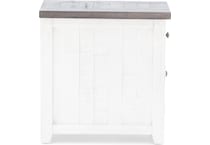 jfra white end table   