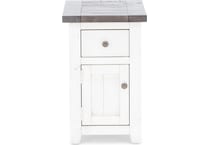 jfra white end table   