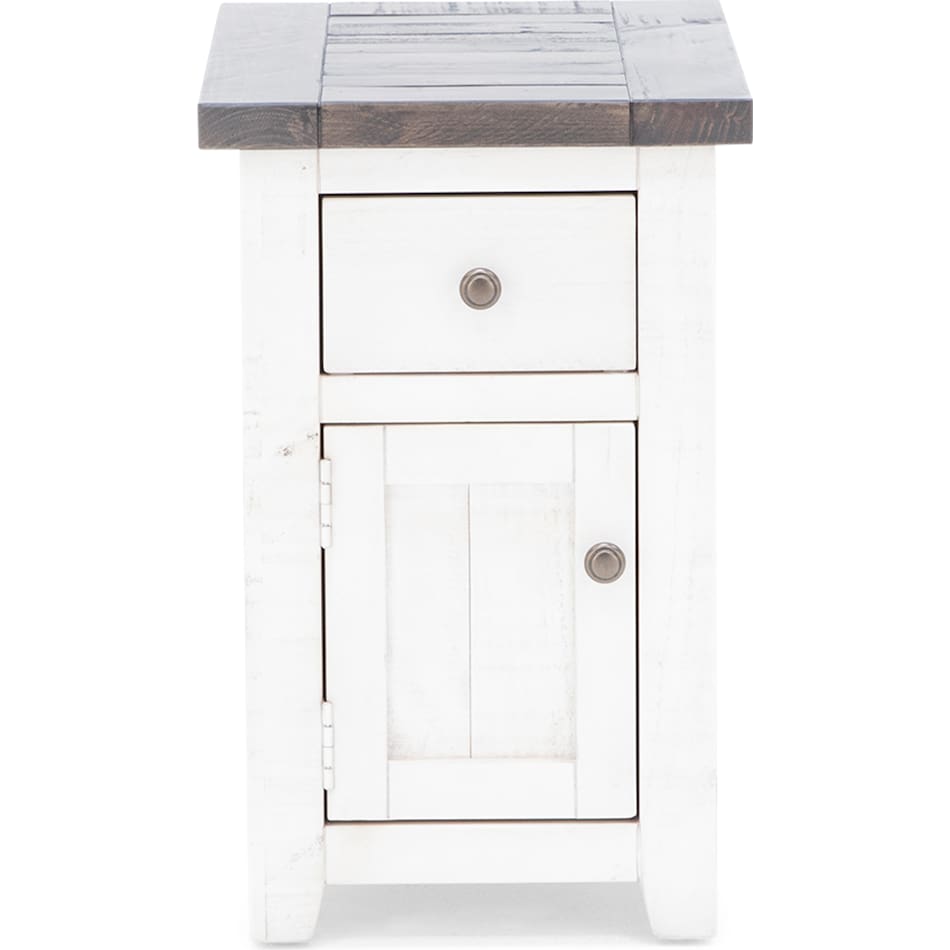 jfra white end table   